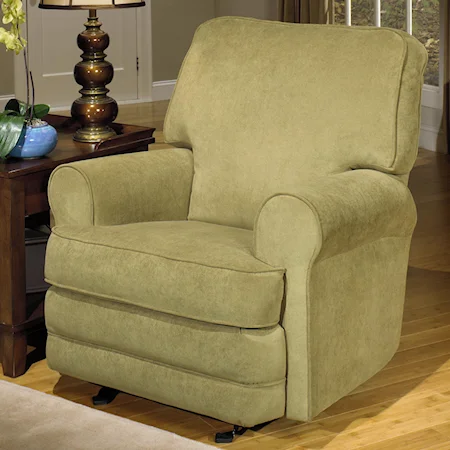Glider Recliner with Rolled Arms